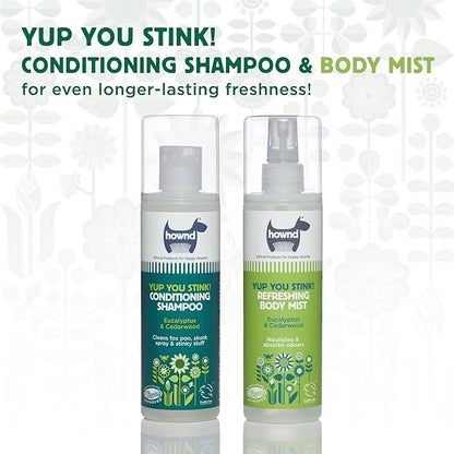 hownd Yup You Stink Odor Control Refreshing & Deodorizing Cedarwood & Eucalyptus Body Fragrance Spray for Dogs, Powered by Plants, Deodorizes & Shines Coat, Vegan Formula (Pack of 2)