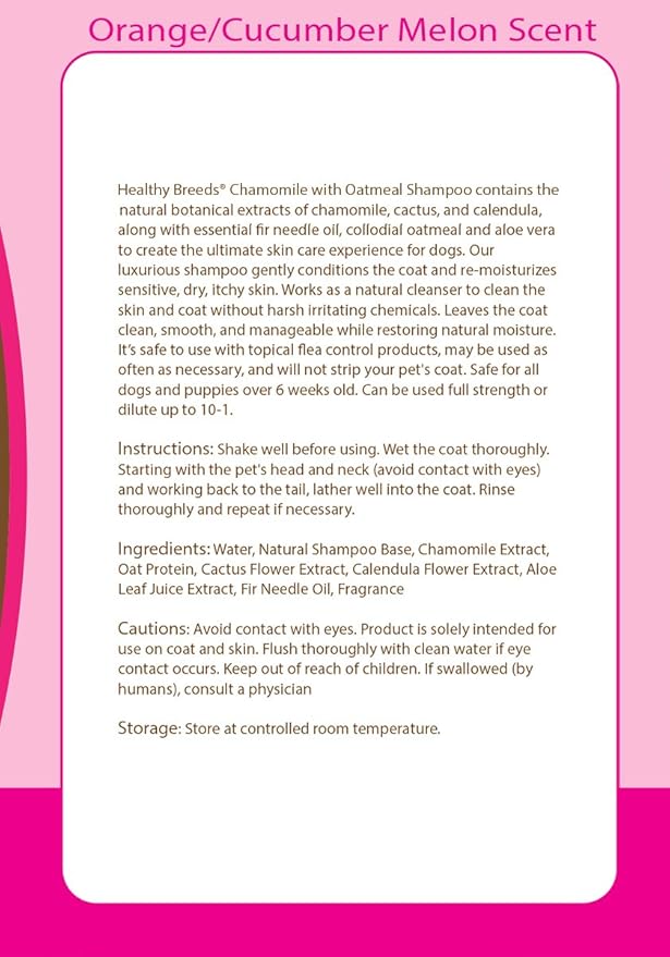 Healthy Breeds Border Collie Chamomile Soothing Dog Shampoo 8 oz (Pack of 2)