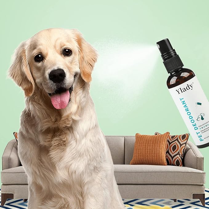 Dog Deodorizing Spray, 100ml Dog Perfume Spray Long Lasting Pet Body Spray Odor Eliminator Cat Deodorizer Spray, Pets Deodorant for Smelly Dogs Fur Skin Clean Fresh (100ml/3.42oz)