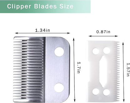 Replacement Clipper Blade Compatible with W-AHL #30-15-10 Pro Ion, Iron Horse, Show Pro Plus, U-Clip, and Deluxe U-Clip，Professional Pet Animal Dog Standard Adjustable Blade Set