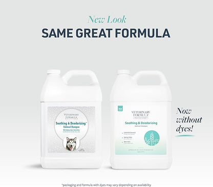 Veterinary Formula Smart Coat Complex Soothing and Deodorizing Oatmeal Shampoo for Dogs, 128 Fl oz – Baking Soda Eliminates Odors, Aloe Vera & Oatmeal Cleanse and Hydrate Skin – Long-Lasting Fragrance