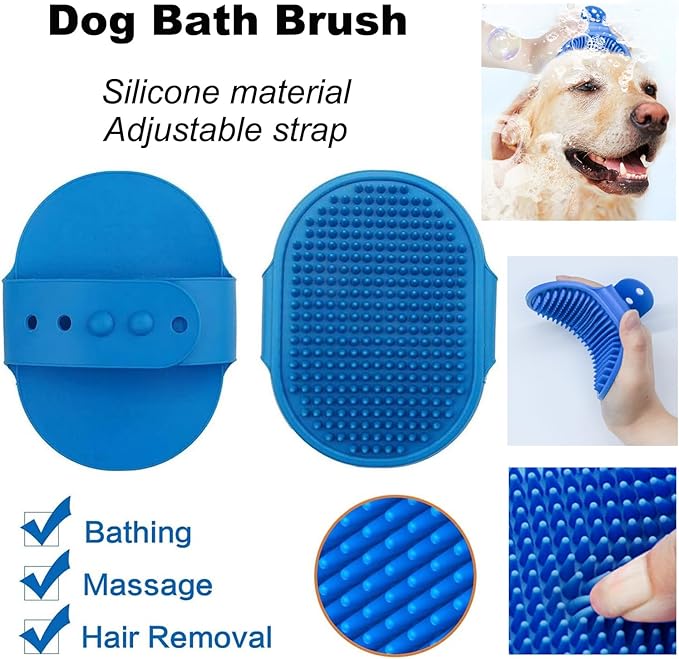 Waterless No Rinse Dog Shampoo, Dry Shampoo for Dogs with Silicone Brush, PH-Balanced Dry Shampoo Foam for Dogs & Cats, Clean Moisturizes Skin & Deodorizes Coat with Fresh Smell