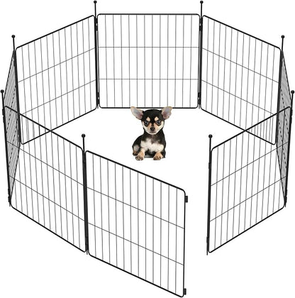 FXW MiniPaws Dog Playpen for Yard & RV Camping, Expandable 24-inch 8 Panels for Puppies and Small Dogs, Portable for Indoor and Outdoor Use