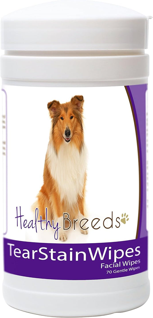 Healthy Breeds Collie Tear Stain Wipes 70 Count