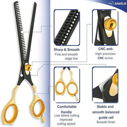 Dog Grooming Scissor- 7.5” Pet Shears, Japanese Stainless Steel Ergonomic Pet Grooming Scissor, Heavy Duty Sharp and Comfortable pet Scissors for Grooming, Dogs, Cats and Other Animals (Thinning)