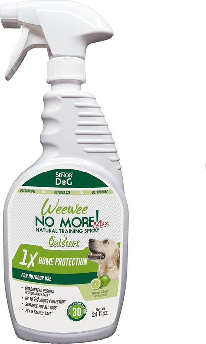 Señor Dog™ WeeWee No More! MAX 1X. Dog Training Spray for Outdoor use. Pet Safe Formula