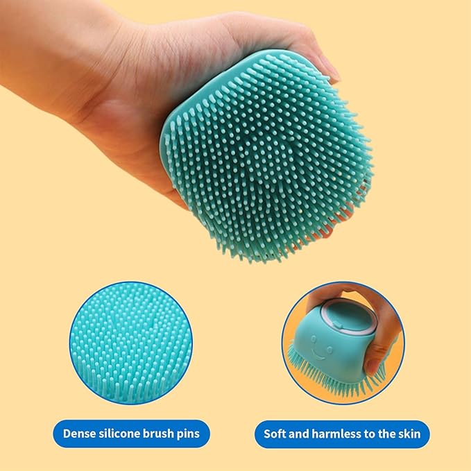 Dog Bath Brush Scrubber Pet Bath Brush Puppy Dog Soap Scrubber for Short Long Haired Dogs and Cats Grooming Cleaning