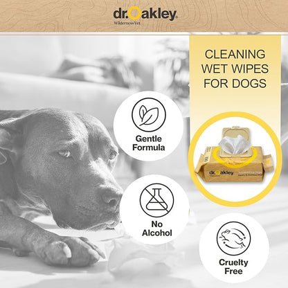 Daily Natural Dog Wipes, Honey & Oatmeal, 100 Ct, Gentle, Moisturizing, Odor-Eliminating, Alcohol-Free, Vet Approved