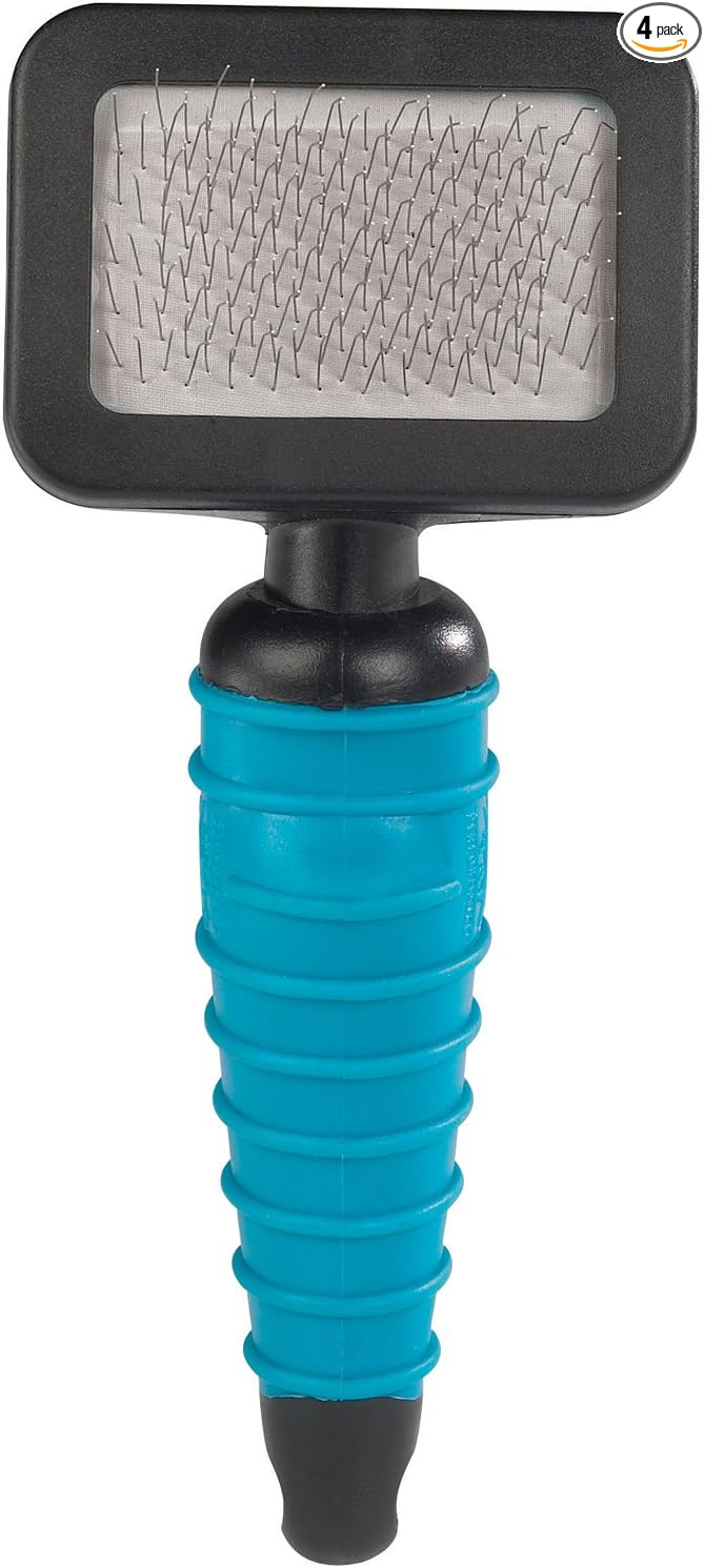 Master Grooming Tools Ergonomic Slicker Brushes — Molded Brushes for Grooming Dogs - Extra Small, 4 set of 2¾" x 2"