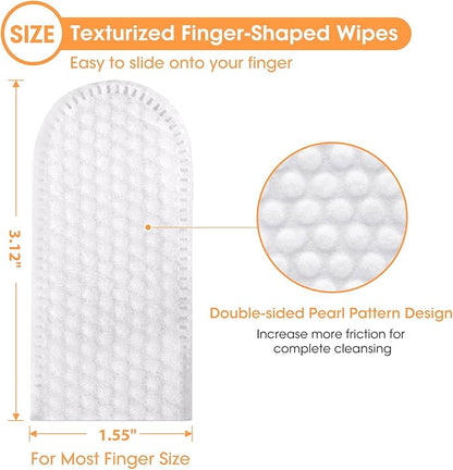 Teeth Cleaning Finger Wipes for Dogs & Cats, Reduces Plaque & Tartar, Freshens Breath, Pre-Soaked Pet Teeth Wipes, Easy to Use Disposable Dental Cleaning Pads, 100 Count, Chicken Flavor
