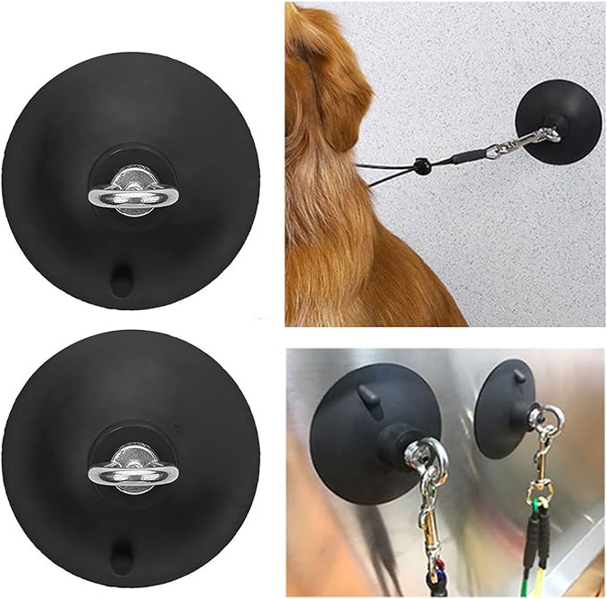 Joyzan Pet Bathing Suction Cup, Dog Bathtub Hook Cleat cat Rubber Shower Grooming Anchor Heavy Duty Bath Holder Powerful Attaching Tub Walls Restraints Choker Loop Noose Keeping Blowing Trimming