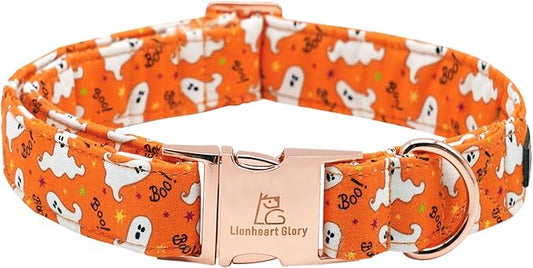 Lionheart glory Halloween Dog Collars, Fall Dog Collar Heavy Duty Adjustable Dog Collar for Small Collar Dog Female or Male Dog Collar