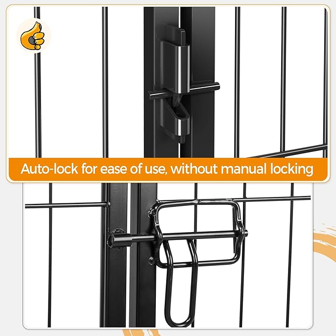 Yaheetech Dog Playpen Outdoor, 24 inch 32 Panels Dog Pen Indoor Heavy Duty Puppy Exercise Pen Metal Pet Fence for RV Camping/Yard/Garden