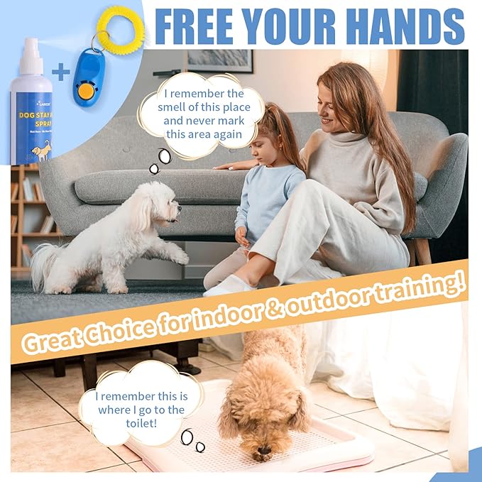 Training Spray for Dogs to Stop Peeing | Not Here Dog Spray | Pet No More Marking | Safe Dog Spray for Peeing Dog Stay Away, 8oz