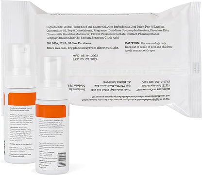 The Dodo All-in-One Dog Grooming Kit, Includes No Rinse Bath Foam, Wipes, and Wet/Dry Brush; Vegan, Cruelty-Free and Contains no DEA, MEA, SLS or Parabens