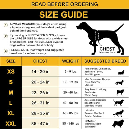 Non Pull Dog Harness with Patch Panels and Handle, Adjustable, Reflective, No Choke, Heavy Duty Easy On Service Dog Vest Harnesses for Medium Large Small Sized Dogs - Motorsport, L