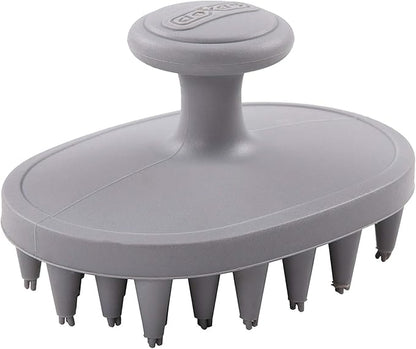 Dexas BrushBuster Silicone Gentle Dog Grooming and Massage Brush, Light Gray