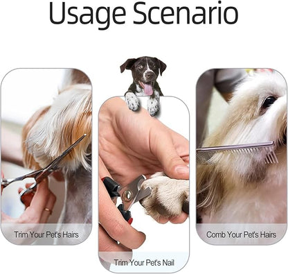 Multifunctional 6 in 1 Dog Grooming kit,cat grooming kit, dog grooming scissors, Stainless Steel Grooming Kit with Titanium Coating for Dogs and Cats.