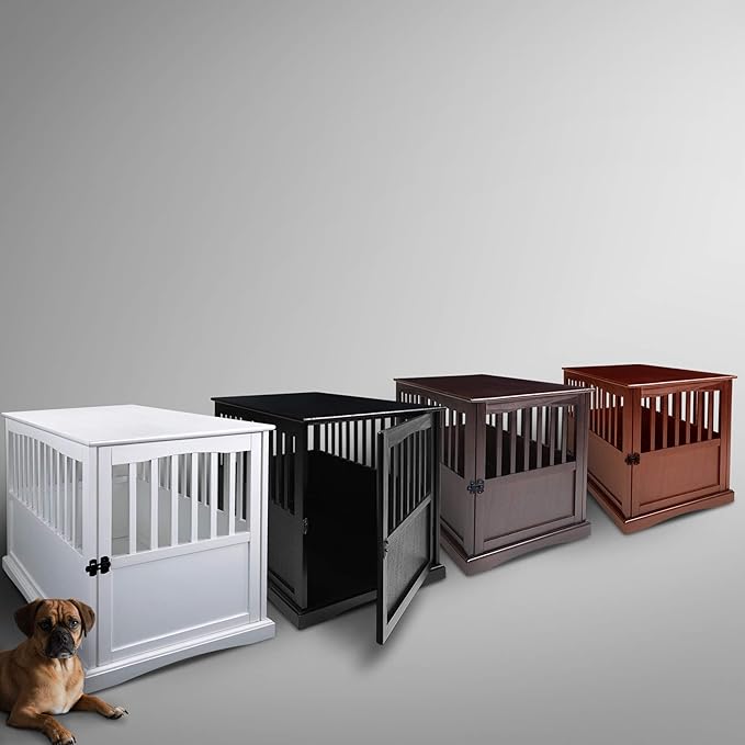 Casual Home Wooden Pet Crate, End Table, Large, New White