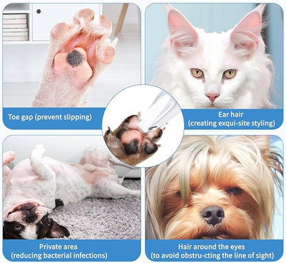 Upgraded Dog Paw Trimmer with LED Light, Low Noise Cat Clipper for Grooming, 9mm Precision Blade Digital Display Pet Paw Trimmer for Paws, Ears, Face, Waterproof Rechargeable Paws Clipper for Dog Cat