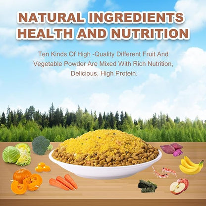 Dog Food Toppers Kibble Seasoning - Freeze Dried Fruit Vegetable 10 Kind Mixed Egg Yolk Powder High Protein Natural Delicious Treat Mix for Picky Eaters（8 Oz）