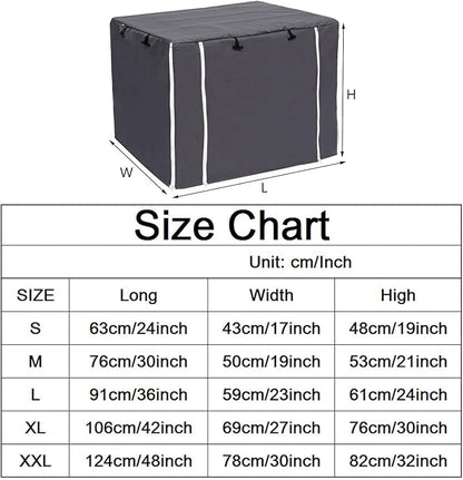 Dog Crate Cover for Wire Crates Kennel 2 Doors Heavy Duty Waterproof Windproof Soundproof Pet Cage Cover Home Decoration - Cover only - Dark Grey - Fits 30 Inch Crates