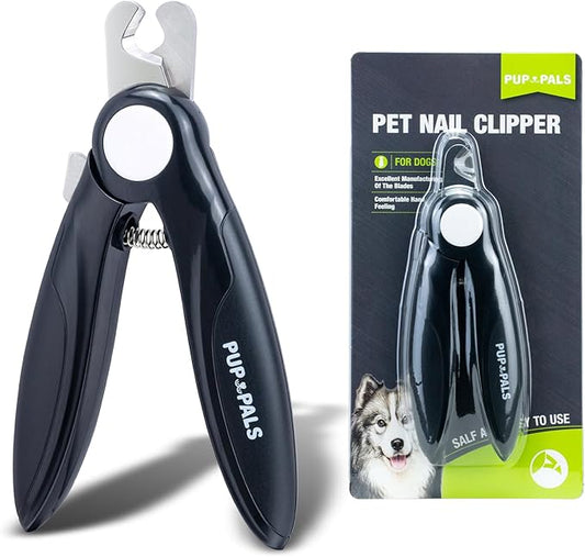 PUP&PALS Large/Medium Dog Nail Clipper with Sharp Stainless Steel Blade, Anti-Slip Grip and Heavy Duty Design Dog Nail Trimmers，Easy Cutting for Thick Claws and Toenails