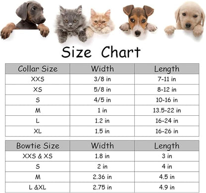 Lionet Paws Patriotic Dog Collar with Bowtie, 4th of July, Soft and Comfortable Adjustable Summer Popsicle Bowtie Collar for Dogs Male Female Gift, Medium, Neck 13.5-22 inches