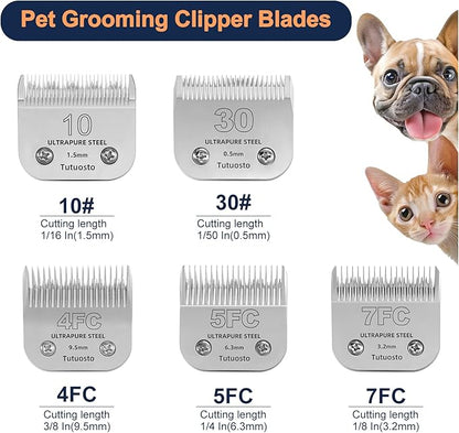 3Pack 30# Clipper Blades Pet Grooming Clipper Replacement Blades Detachable Blade Compatible with andis/wahl/Oster Dog Clippers