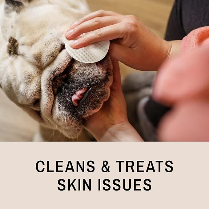 Eye Envy Bulldog Wrinkle Wipes. Wrinkle Wipes for French Bulldog, Pug, English Bulldog. Cleans Wrinkles, Bulldog Tail Pockets. Removes Stains and Odors. Natural, Unscented Wipes. USA Made. 60 Count