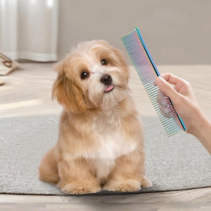 Metal Dog Comb for Removing Knots and Tangles, Cats with Long Hair
