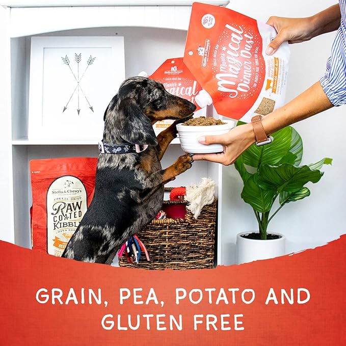 Stella & Chewy's Freeze-Dried Raw Marie's Magical Dinner Dust – Protein Rich, Grain Free Dog & Puppy Food Topper – Duck Duck Goose Recipe – 7 Oz Bag