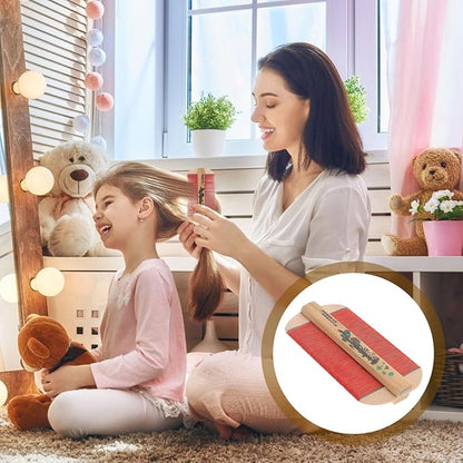 SUPVOX Bamboo Double-Sided Fine Tooth Hair Comb for Dandruff and Removal, Smooth Wooden Comb for Home, Travel, Outdoor