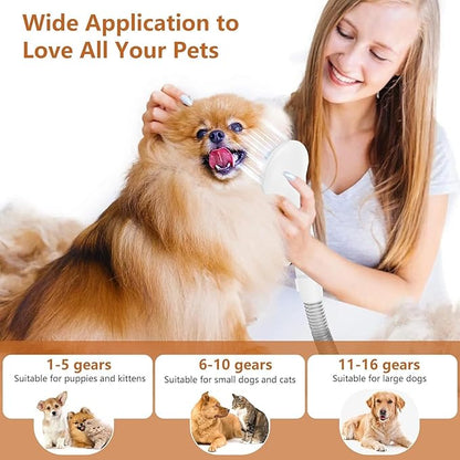 Pet Grooming Vacuum,Pet Grooming Kit & Vacuum Suction 99% Pet Hair,Dog Vacuum for Shedding Grooming,Pet Grooming Vacuum for Dogs&Cats,5 in-1 Pet Grooming Kit,Dog Hair Remover