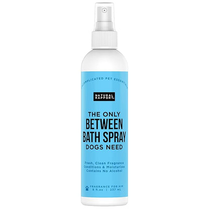 Natural Rapport Dog Deodorant Spray, The Only Between Bath Spray Dogs Need, Natural Cat and Dog Cologne Spray Eliminates Smelly Odours Between Baths (Male)
