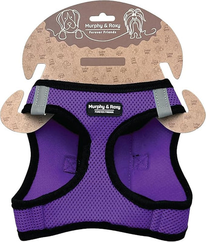 Murphy & Roxy No Pull Dog Harness for Extra Small Dogs - Heavy Duty Dog Harness with Reflective Trim - Adjustable Dog Vest Harness for Walking - Comfortable Dog Accessories for Dogs - Purple, Size XS