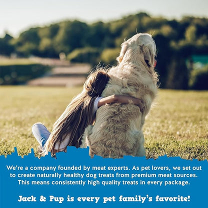 Jack&Pup 12" Beef Trachea for Dogs | All Natural Single Ingredient Dog Treat Dog Trachea Chews | Savory and Fun Treat for Dogs (3 Pack)