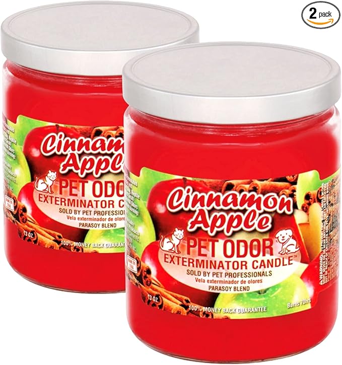 Pet Odor Exterminator Cinnamon Apple Candle - 13 oz, Pack of 2