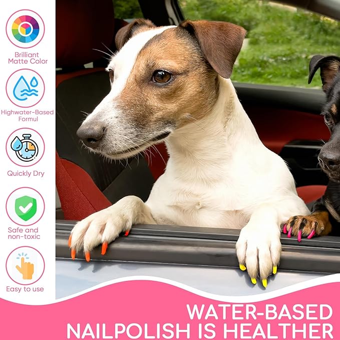 15 Colors Dog Nail Polish Pens Quick Dry, Pet Nail Polish Set for Dogs DIY Dogs Puppy Nails, Dog Safe Nail Polish Non Toxic, Odorless, Easy to Apply