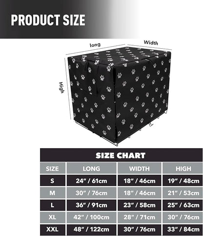 Dog Crate Cover Indoor/Outdoor Durable Windproof 600D Oxford Fabric Pet Kennel Cover Fit for 24 30 36 42 48 Inches Wire Dog Crate for Small and Large Dogs-Cover Only (48 Inch (48"x30"x33"))