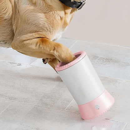 Mesen Automatic Pet Paw Cleaner, Portable Dog Foot Cleaning Machine USB Rechargeable, Dog Paw Washer Cup with Soft Silicone Brush, Automatic Foot Cleaning Machine for Small to Medium Dogs