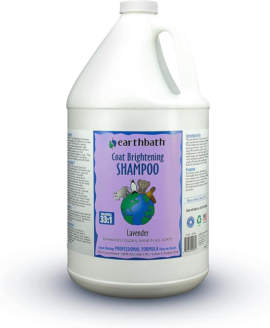 Earthbath, Lavender Dog Shampoo - Coat Brightening Shampoo for Dogs, Deodorizing Dog Wash, Made in USA, shampoo for Smelly Dogs, Cruelty Free Pet Shampoos - 128 Oz (1 Pack)