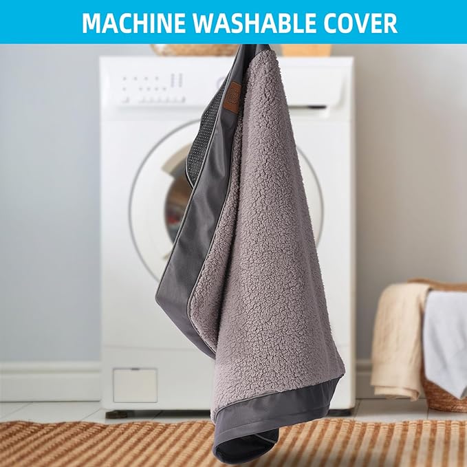 Extra Large Dog Bed Waterproof Dog Bed, Jumbo Orthopedic Dog Beds with Removable Washable Cover for Large Dogs, Pet Bed Mat Egg-Crate Foam, 3XL(47.5"X29"X4"), Grey