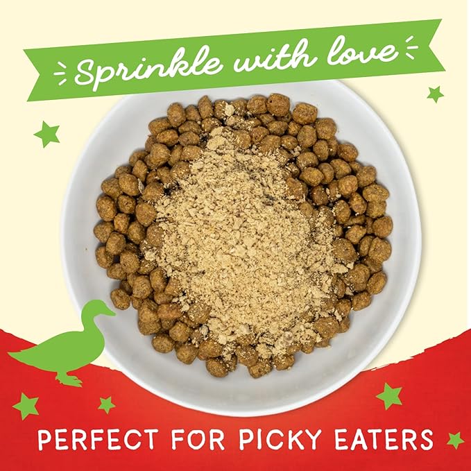 Stella & Chewy's Freeze-Dried Raw Marie's Magical Dinner Dust – Protein Rich, Grain Free Dog & Puppy Food Topper – Duck Duck Goose Recipe – 7 Oz Bag