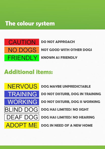 Limited Blind Dog White Color Coded Alert Warning L XL Non-Pull Dog Harness Prevents Accidents by Warning Others of Your Dog in Advance