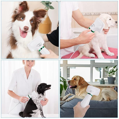 Pet Hair Dryer, 2 in 1 Dog Hair Dryer with Slicker Brush,Dog Blow Dryer with 2 Adjustable Heat Setting Dog Brush for Dog Grooming Small Medium Dogs Cats