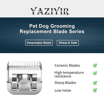 Pet Dog Grooming Detachable Ceramic Blades Kit,Compatible with Andis,Oster A5,Wahl KM10 Clippers,Cut Length 1/8"(3.2mm) to 1/2" (13mm),7FC+5FC+4FC+3-3/4FC