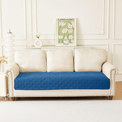 hyha Waterproof Dog Bed Blanket, Soft Dog Bed Cover Pet Blankets, Washable Couch Sofa Cover for Dogs, Reversible Pet Sofa Covers for Furniture (30x70 Inch, Navy Blue/Blue)