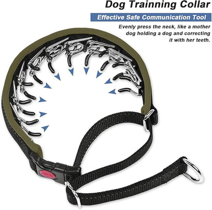 Martingale Collar for Dogs, Heavy Duty Nylon No Pull Dog Collar with Buckle, Adjustable Anti Pull Collar Reflective Slip Collar for Large Medium Small Dog Training Walking M Army Green