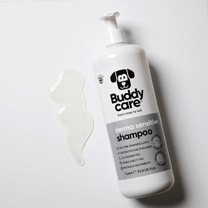 Derma Sensitive Dog Shampoo by Buddycare | with Aloe Vera and Pro Vitamin B5 (33.8oz)